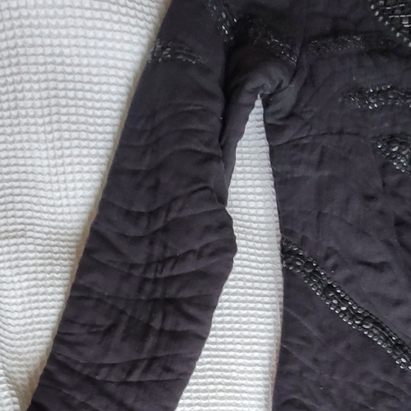 NWT Malvin Women Hamburg Quilted black sequined blazer jacket- SIZE 6-8 - Picture 6 of 8